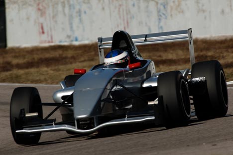 Johan i FR 2.0 under træning i Anderstorp.